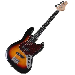 Kablolar 4 String Bas gitar 43 inç Mavi Katı Baswood Vücut Kanada Akçaağaç Boyun Elektrik Bas gitar