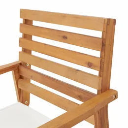 Alaterre Furniture Orwell Outdoor Acacia деревянные стулья с подушками - набор из 2 садовой мебели мебель для патио