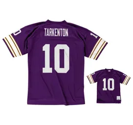 Dikişli Futbol Formaları 10 Fran Tarkenton 1975 Mesh Legacy Emekli Retro Classics Jersey Erkek Kadın Yourth S-6XL