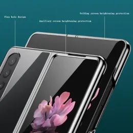 Posadzenie przezroczyste obudowę dla Samsung Galaxy Z Fold5 Fold4 Z5 Fold 4 Fold 5 5G odporna na wstrząsy składanie twardą przezroczystą osłonę