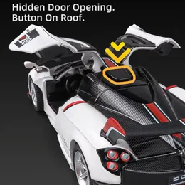 1:32 Ölçek Pagani Huayra BC Alaşım Araba Modeli Hafif Ses Efekt Diecast Araba Oyuncaklar Erkek Hediye Çocuk Oyuncaklar Oyuncaklar Araba