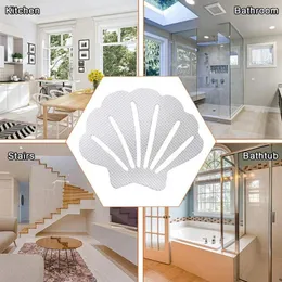 Bath Mats Shell Shape Anti Slip Stickers Non-toxic Waterproof Adhesive Backing 12 Pieces 9 X 7cm Clear / Pink Blue