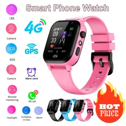 Watches New Kids 4G Smart Watch Sim Card Video Call SOS GPS Location Phone Watch Camera Location Tracker Waterproof Child Smartwatch