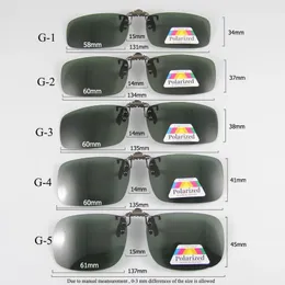 Occhiali da sole polarizzati Clip-on Metal Bridge può clip sugli occhiali da sole Uomini Donne Sole occhiali Line
