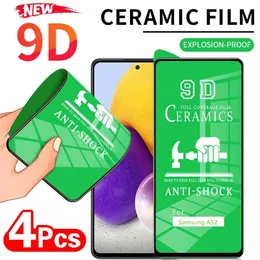 4pcs فيلم خزفي ناعم لـ Samsung Galaxy A52 A52S A32 5G A21S A21 A20 A20S A12 A11 A10S HD Screen Film Film Not Glass