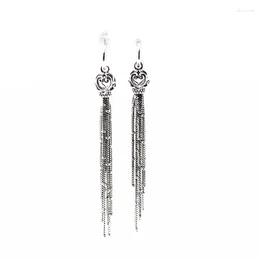 Dingle örhängen Enchanted Tassels Drop Earring 925 Sterling Silver Wedding Earings Women Girls Fine Jewelry Trendy S925 Brincos