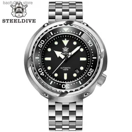 Zegarstki na rękę Defendive SD1978 Nowy rozmiar przylotu 53,6 mm stali nierdzewnej Shell 0m Waterproof NH35 Automatyczne nurkowanie tuńczyka