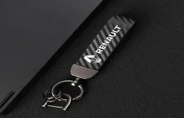 Keychains Lederauto Keychain 360 Grad rotierende Hufeisenschlüsselringe für Renault Megane 2 3 4 Clio Duster Captur Accessoires5657541