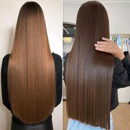 Xinran Bone Proste włosy przedłużenia włosów Ombre Blond Hair Bundles Super długie włosy syntetyczne 24 30 36 cali proste włosy pełne do końca