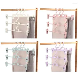 Hangers 5 Pcs Adjustable Plastic Clothes Racks For Pant Skirt Clip Bra Clothespin Underwear Panties Portable Hanger Dropship