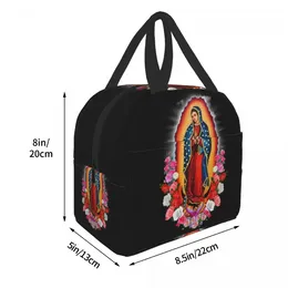 Virgin Mary of Guadalupe Resuable Lunch Box Waterproof Messico Cattolico Saint Thermal Coolier Food Isolato Bag Office Wort Work