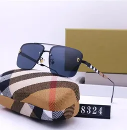 2024 Neue Männer Sonnenbrille Luxusgläser Mode -Gradient Sonnenbrille Einfacher großer quadratischer Goldrahmen UV400 Strand Fahrsport