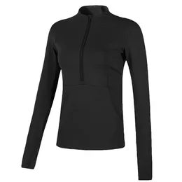 Novo casaco de yoga casaco feminino rápido seco de fitness desgaste meio zíper blazer