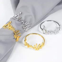 2/4/6pc Liga de bênção Bismillah Rings Eid Mubarak Party Toarder Metal Napkle Buckle Muslim Islâmico Decoração