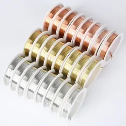 1 рулон медные провода для ювелирных изделий изготовления золота родий из бисеро -шнур -шнур металлический металл DIY Bracelets Серьга Поиск нитей ремесел