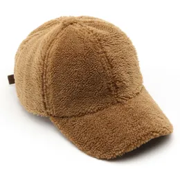 FS Stylish Warm Lamb Wool Winter Women Hats Brown Outdoor Windproof Baseball Cap For Men Streetwear Trucker Hat Gorra Hombre