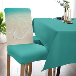 Tropical Beach Sand Spray Spray Cover Hotel Jadalnia Bankiet przyjęcie weselne elastyczne okładki krzesełka do siedzenia