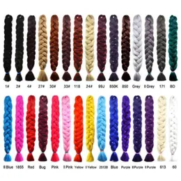 합성 모발 연장 전체 82 인치 165g 팩 Kanekalon Cloghet Braids Tra Jumbo Braid Drow Delivery Products OT4CO