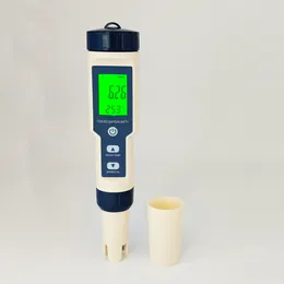TDS ph ec salthalt temperatur 5 i 1 meter digital penna pH -mätare vattenkvalitetsmonitor för akvarier