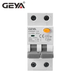 Geya Gyr9nmタイプA RCBO 6KA 16A 25A 32A 40A電流保護を備えた電気機械残留電流回路ブレーカー