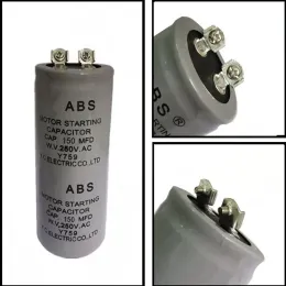 AC250V 75MFD 75uF 150MFD 150uF 200MFD 200uF Round AC Electric Motor Start Capacitor