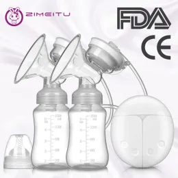 Breastpumps Double Electric Breast Pumps Powerful Nipple Suction USB Powered Electric Breast Pump Milk Bottle Sucking Postpartum Supplies