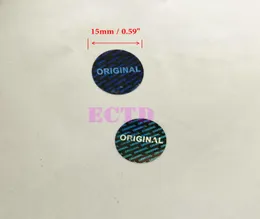 1000pcs Laser Hologram ORIGINAL Sticker 15mm Round Security Tamper Evident Warranty Antifake Stickers2603899