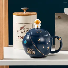 Mugs 450ml Cute Christmas Coffee Mug With Spoon Ceramic Shape Milk Cup Festival Gift Santa Claus Tea Nordic