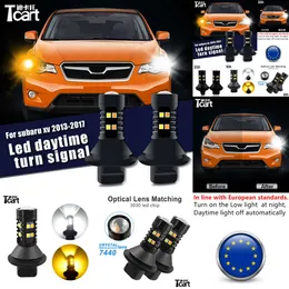 Led Drl Bulb Car Accessories 7440 T20 WY21W for Subaru XV Crosstrek 2013-2017 Daytime Running Light Turn Signal