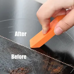 1/2st hushåll Easy Limescale Eraser Kitchen Habuet Pot Scale Brush Badrum Glas Rand Remover Gummi Eraser Cleaning Tools