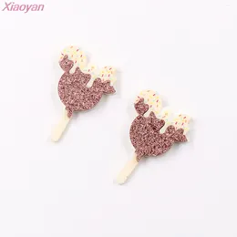 Party Decoration 1Pair Glitter Acrylic Popsicle Ice Cream Jewelry Making Dingle Earrings Mouse Head Fashion