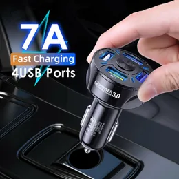 4 porte USB PD PD Adattatore Caricatore rapido Display LED 3.0 Socket QC Fast Splitter Car Carica per sigarette più leggera T -W4S8