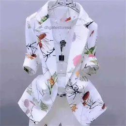 Raincoats Summer 2023Thin WesternStyle Suit Jacket Womens Cardigan OneButton Printing SelfCultivation Sunscreen Temperament Fashion