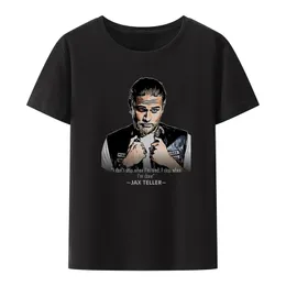 Sons of Anarchy Print Футболка Jax Teller Comense Camiseta Hombre Cool с короткой сули
