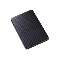 Neue gestreifte schwarze Imitation Kohlefaser -Magnetkartenabdeckung Carbon Faserstil Wallet Card Package Langlebige Karten Brieftet3761407