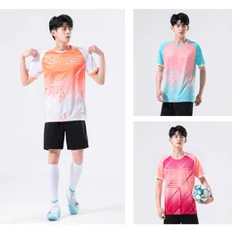 Futbol kıyafeti Erkek Yeni Sınıf Yarışma Eğitim Takımı Kısa Kollu Elmas Desenli Nefes Alabilir Öğrenci Spor Futbol Forması Basılı