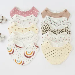 Bebek Diş Çıkma Bib Yenidoğan Besleme Bib Bez Havlu Bandana Burp Bez Çift Yan Yumuşak Havlu Bib Bebek Erkek Kız UNISEX