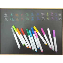 12 PCs Farbe löschbar flüssiger Kreide Stift Weißer Kunstmarker Stift Whiteboard Glas Keramik School Kunstmarker Bunt