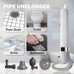 Toilette per pressione ad alta pressione dell'aria plunger kit pompa utensile Dredger pneumatico con 4 teste staccabile per pressione dell'aria