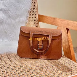 Halzan Çanta Deri Crossbody Çantalar Yüksek Kaliteli TC Üst Katman İnek Külten At Nalı Çantası Halzan25 Tek Omuz Under Equild Crossbody Çanta Logo Hbqu