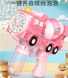 Sand Play Water Fun Childrens handhållen 2023 Ny elektrisk bubbelmaskin Toy Bubble Gun L47