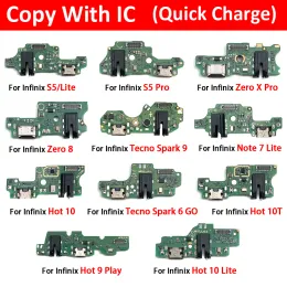 Port ładowania USB dla Infinix Hot 9 Play x680 x688 10 x682 10T x689c Uwaga 7 Lite x656 S5 Pro Connector Board Flex kabel