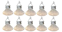 10x Solar Glühbirnen im Freien wasserdichte Garten Camping Hanging LED Lampe Lampe Globe Hängende Lichter für Home Yard Weihnachten H1418670