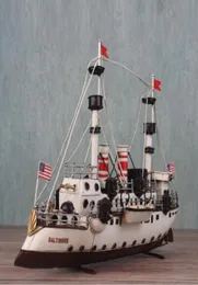 2020 New Tin Sailing Ship Model Nautical Ocean Warship Military Cruiser Boat Model Diecast Retro Autos De Juguete Ship Model Child3422332