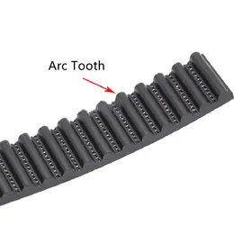 Dente arco preto preto aberto cinto síncrono 2gt/s2m/3m/s3m/5m/s5m/8m/s8m largura 6/10/15/20/20/30m