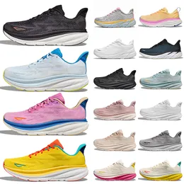 Hokah Womens Shoes Mens 트레이너 스니커즈 여성 One Bondi Clifton 9 8 트리플 흰색 블랙 블루 핑크 옐로우 오렌지 무료 사람 라이트 러너 스니커 야외 신발