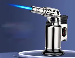 Direct Spray Gun Lighter Metal Windproof Welding Torch Blue Flame Ignition Gun Food Helper Briquets Et Accessoires Fumeurs55277462499768