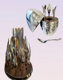 Egg Dinner Set Stainless Steel Tableware Luxury Cutlery Vintage Quality Knife Fork Dining Western26733666177442