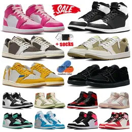 TS Golf 1 1S Basketball Shoes Low Trainers Canary Reverse Mocha Panda High Satin Bred Og Black White Panda Fierce Pink Mid Men Women Big Size 13 Men Shoes Sneakers Dhgate