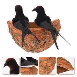 Simulato Swallow Nest Nest Decorazioni per esterni Swallow Bird House Crafts Bird Schiam Casa per uccelli